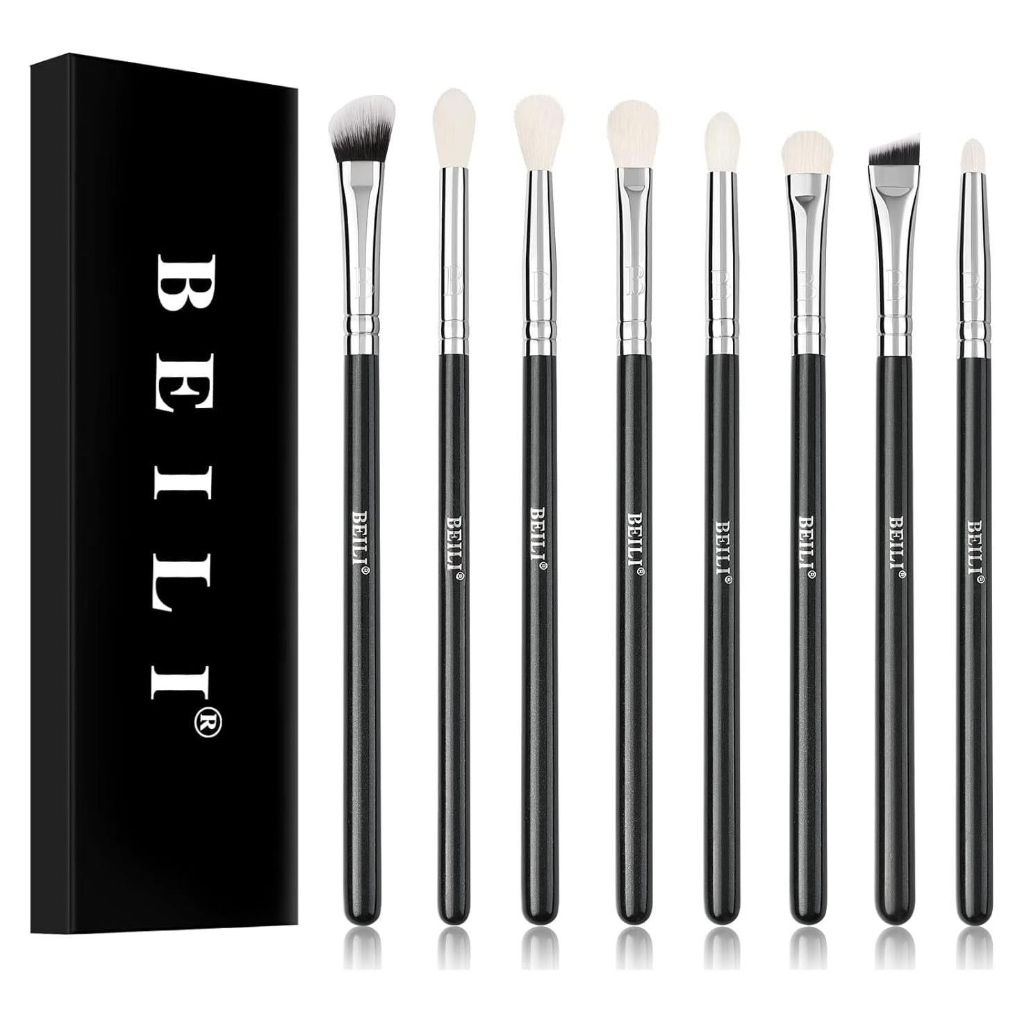 Conjunto de Brochas para Ojos BEILI 8 Piezas Pelo Natural