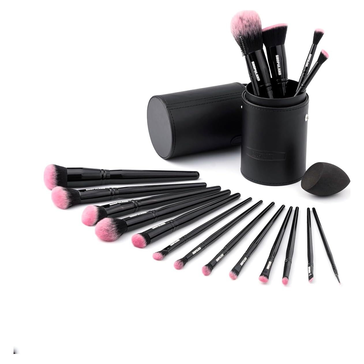 Juego de Pinceles de Maquillaje Vegano SHOPiiLAND 18 Piezas