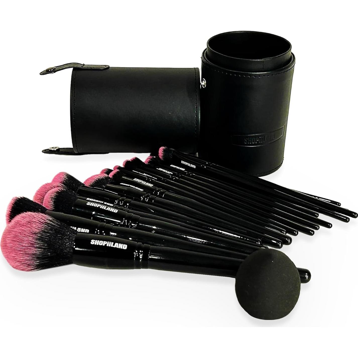 Juego de Pinceles de Maquillaje Vegano SHOPiiLAND 18 Piezas