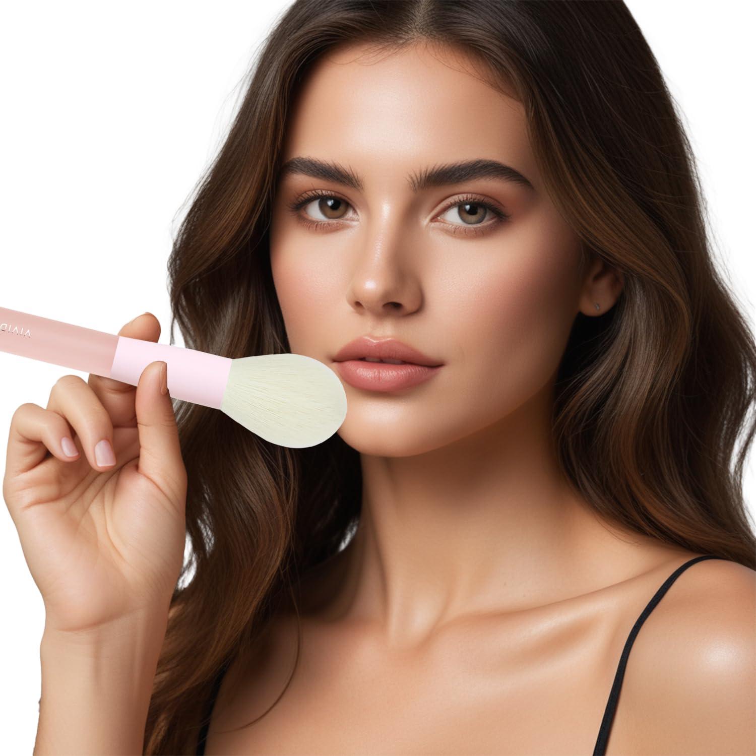 Juego de 5 brochas de maquillaje Vivid Beauty - Cerdas veganas