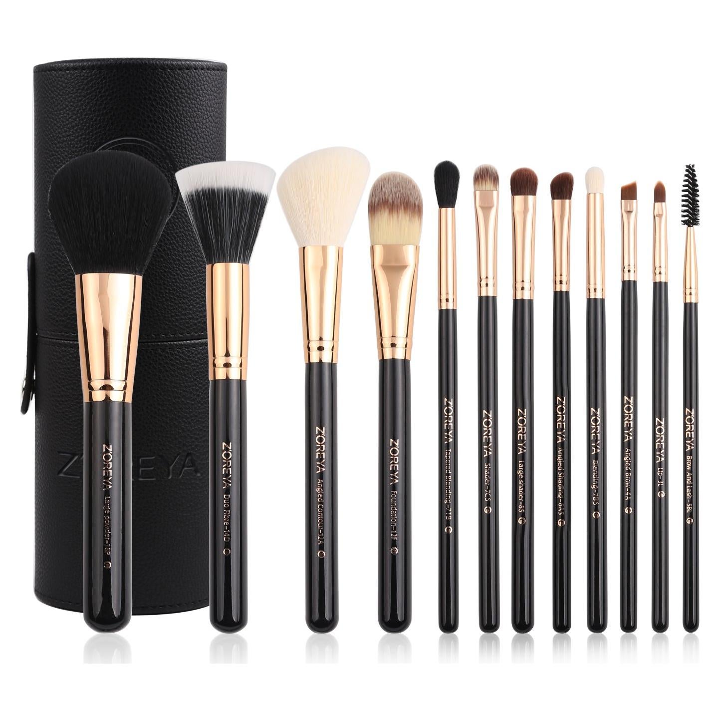 Juego de brochas de maquillaje Z'OREYA 12 piezas veganas