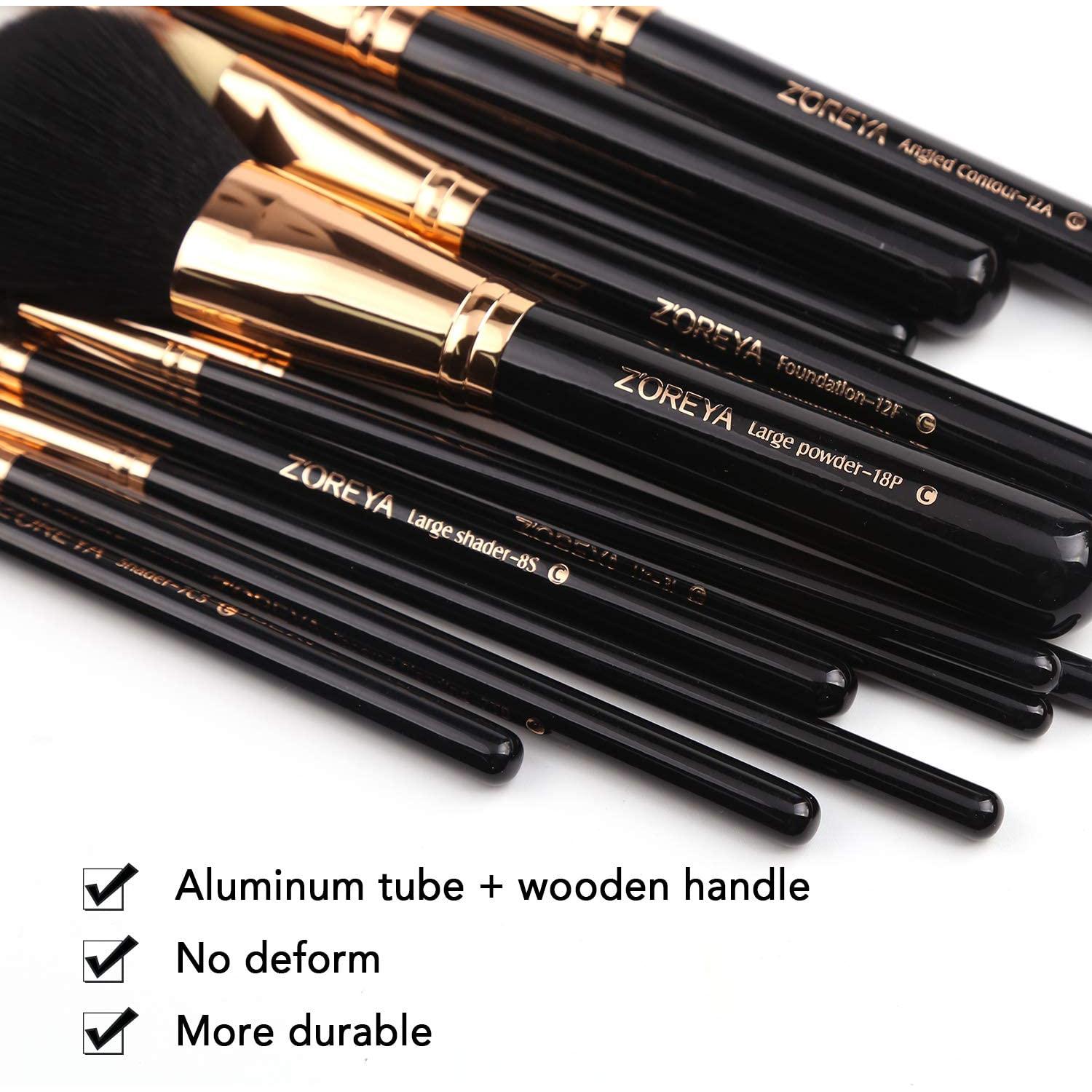 Juego de brochas de maquillaje Z'OREYA 12 piezas veganas