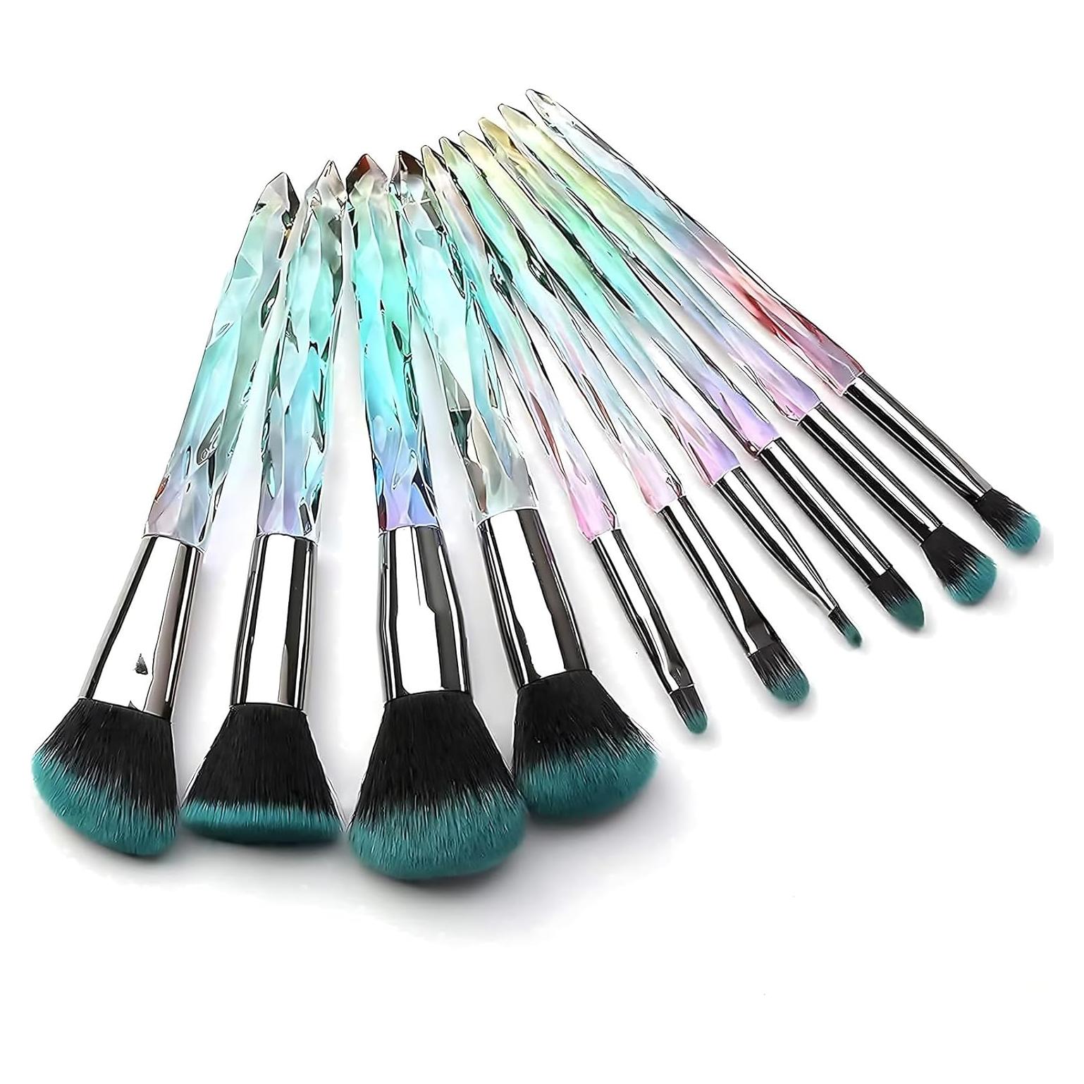 Set de Pinceles de Maquillaje Kingtree 10PCS Cristal Premium