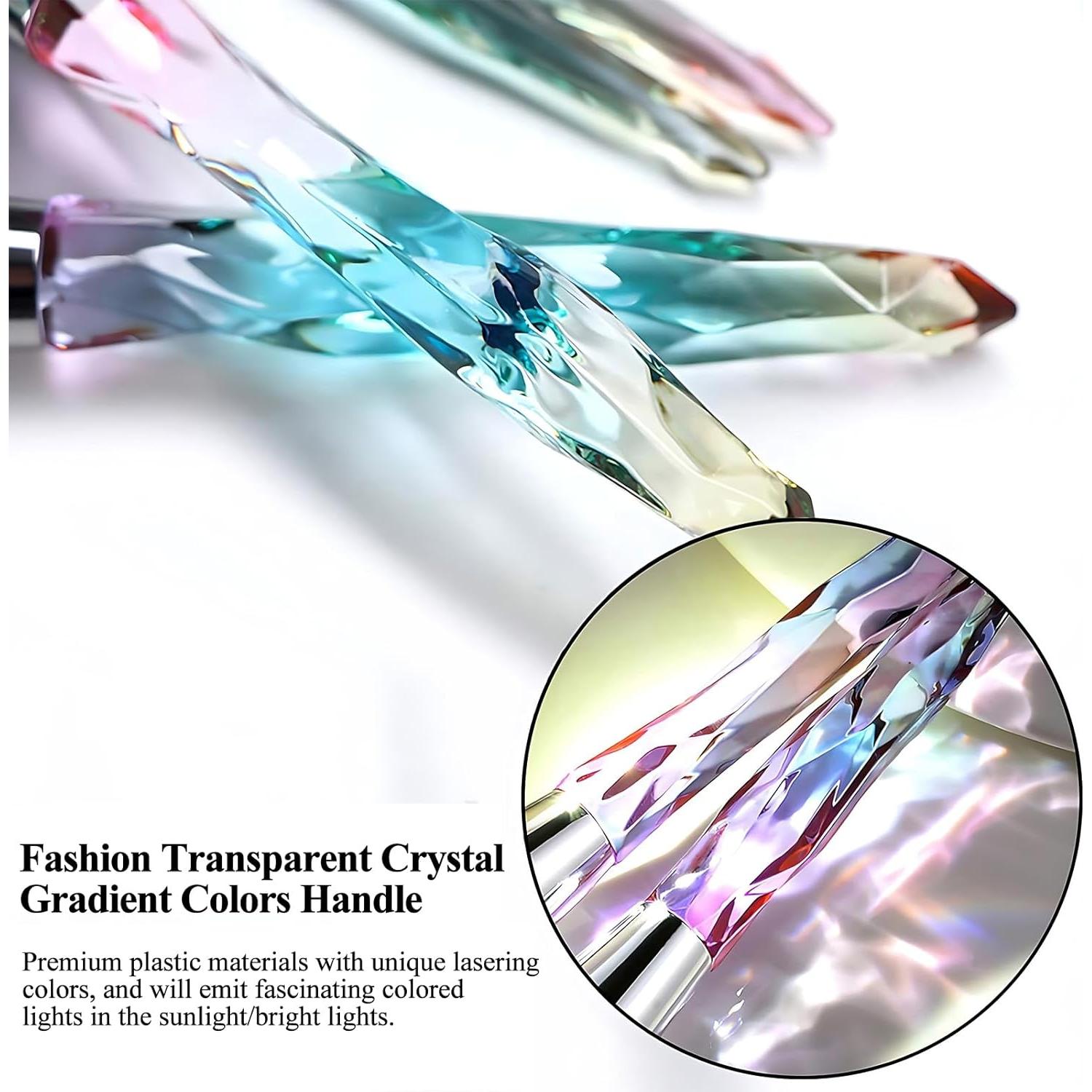 Set de Pinceles de Maquillaje Kingtree 10PCS Cristal Premium