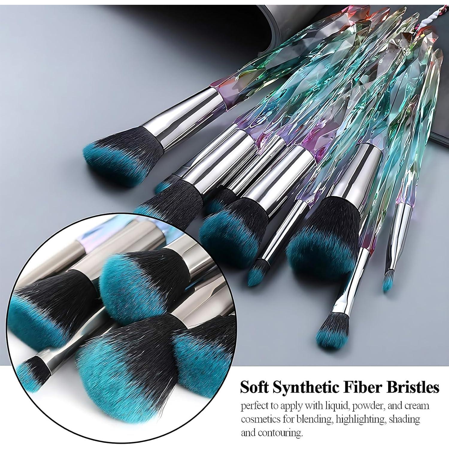 Set de Pinceles de Maquillaje Kingtree 10PCS Cristal Premium