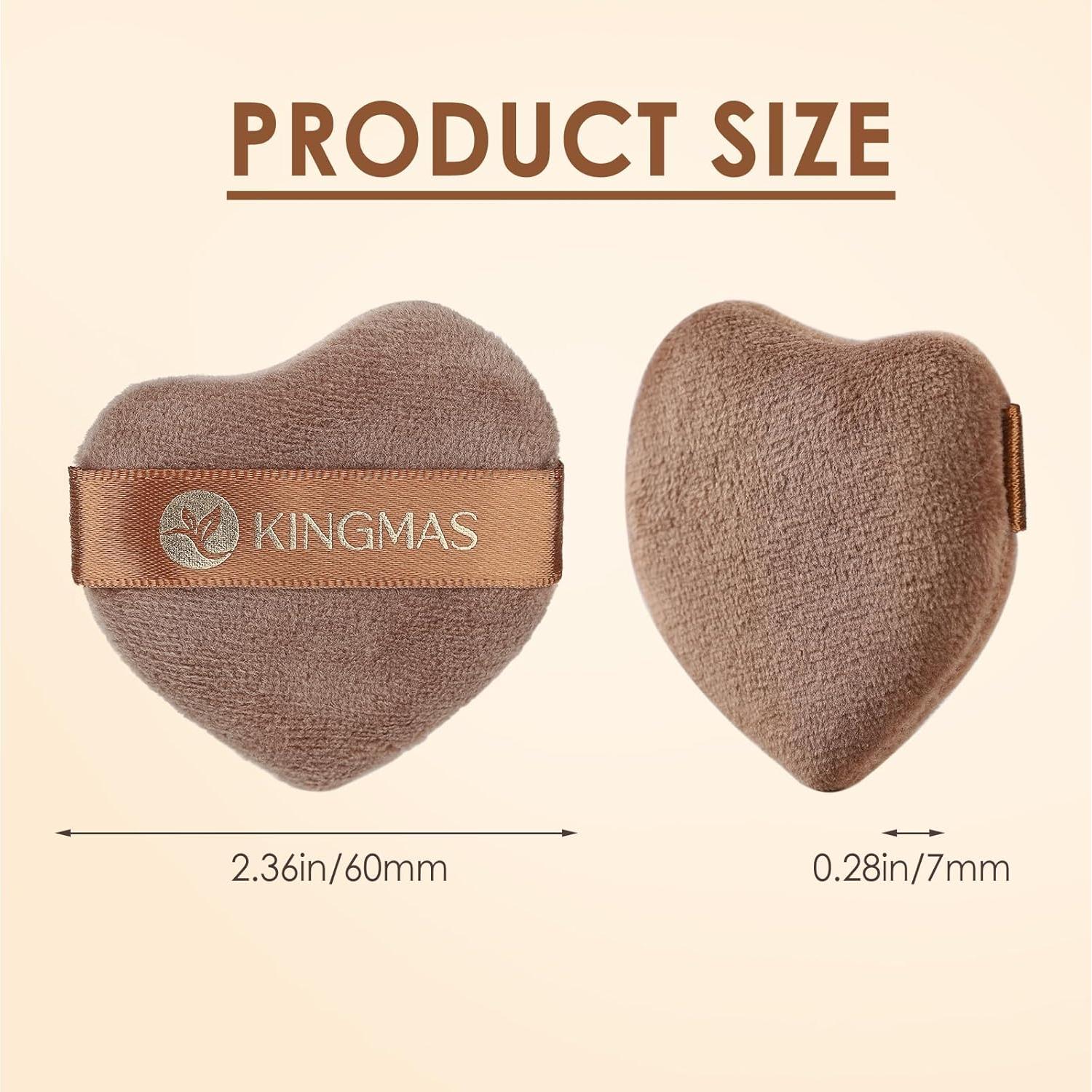 Juego de Brochas de Maquillaje KINGMAS 6 Piezas con Puff