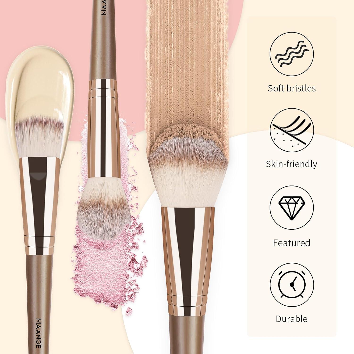 Conjunto de Pinceles de Maquillaje MAANGE 18 Pcs Sintéticos