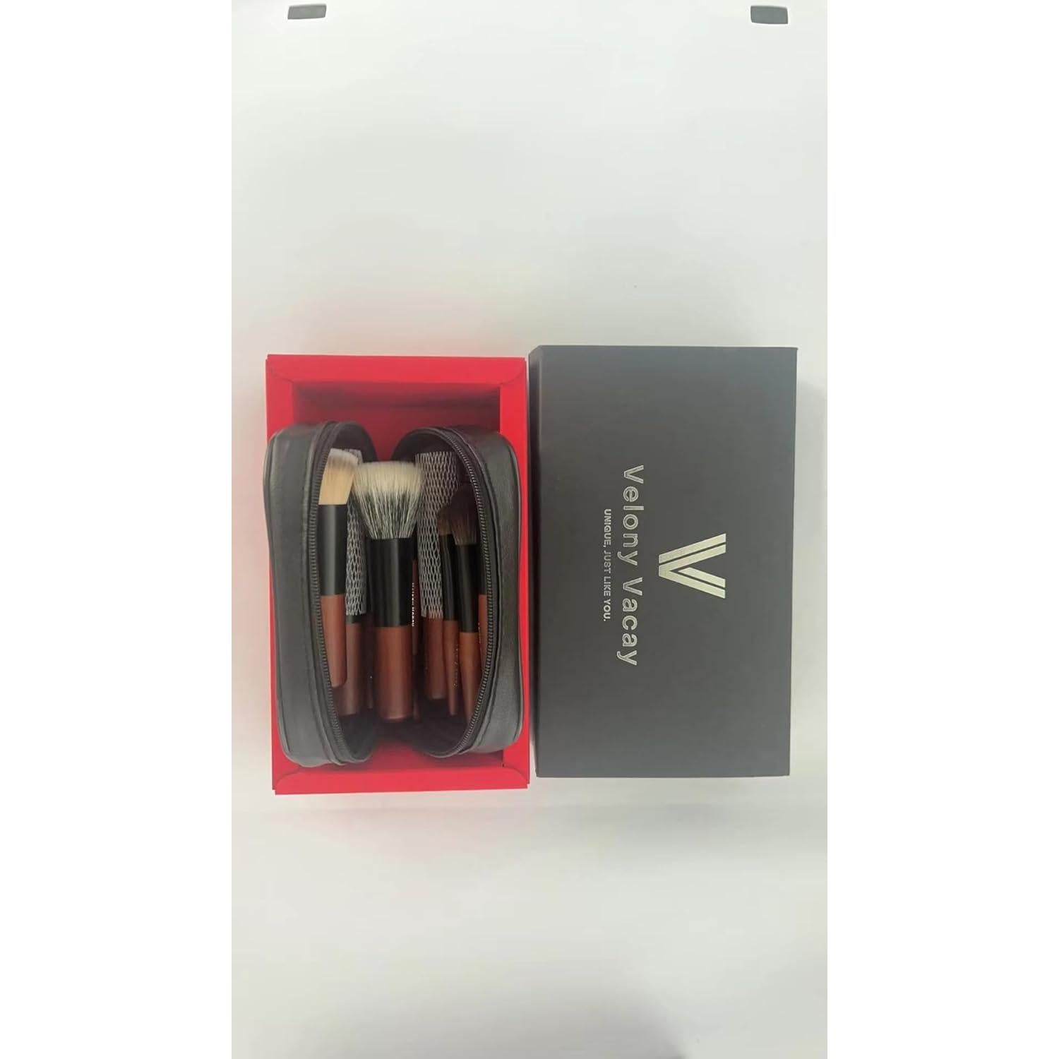 Juego de Brochas de Maquillaje Veganas Velony Vacay 14 Piezas