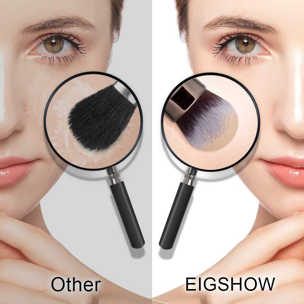 Juego de Brochas de Maquillaje Profesional EIGSHOW 18 Piezas Café