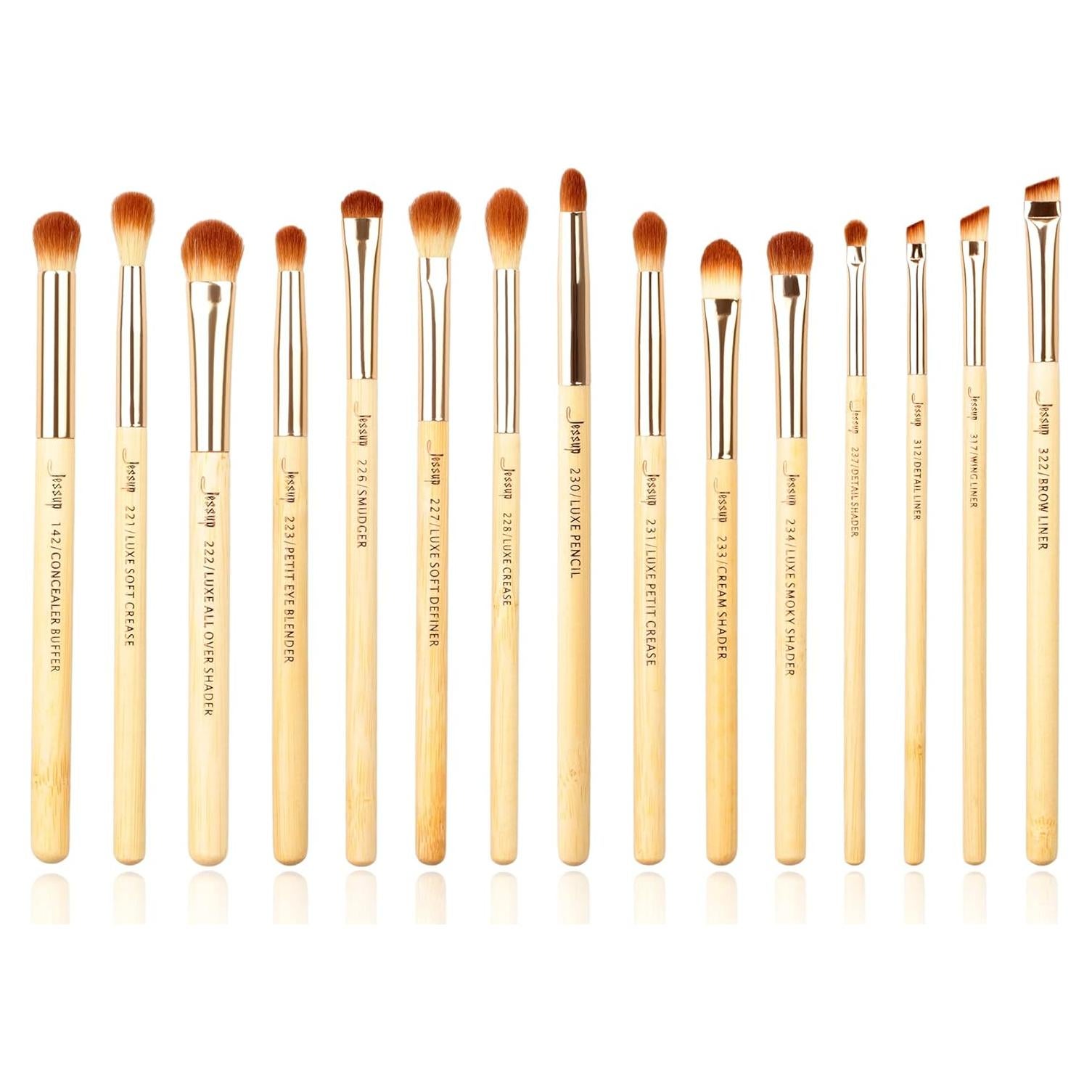 Juego de Brochas de Maquillaje para Ojos Jessup 15pcs Sintéticas