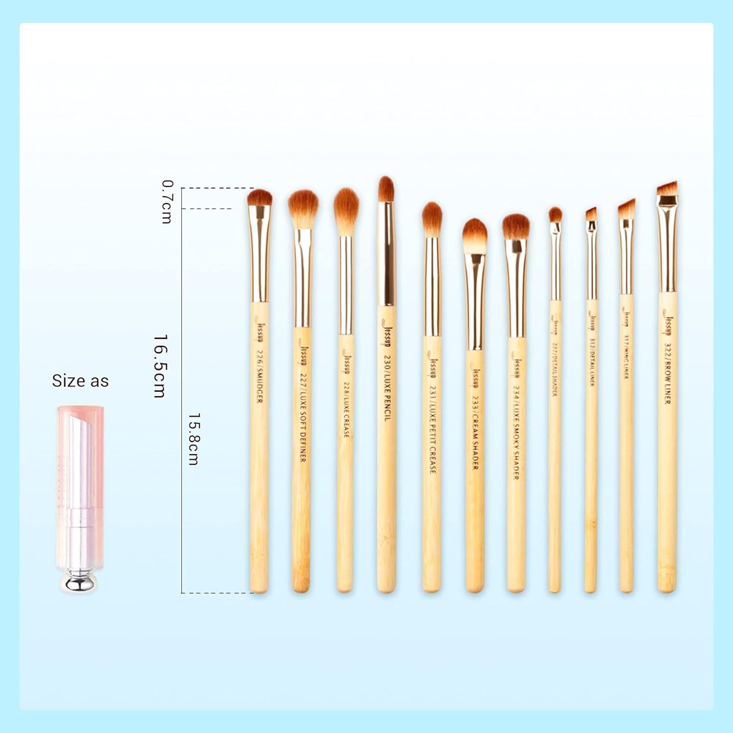 Juego de Brochas de Maquillaje para Ojos Jessup 15pcs Sintéticas