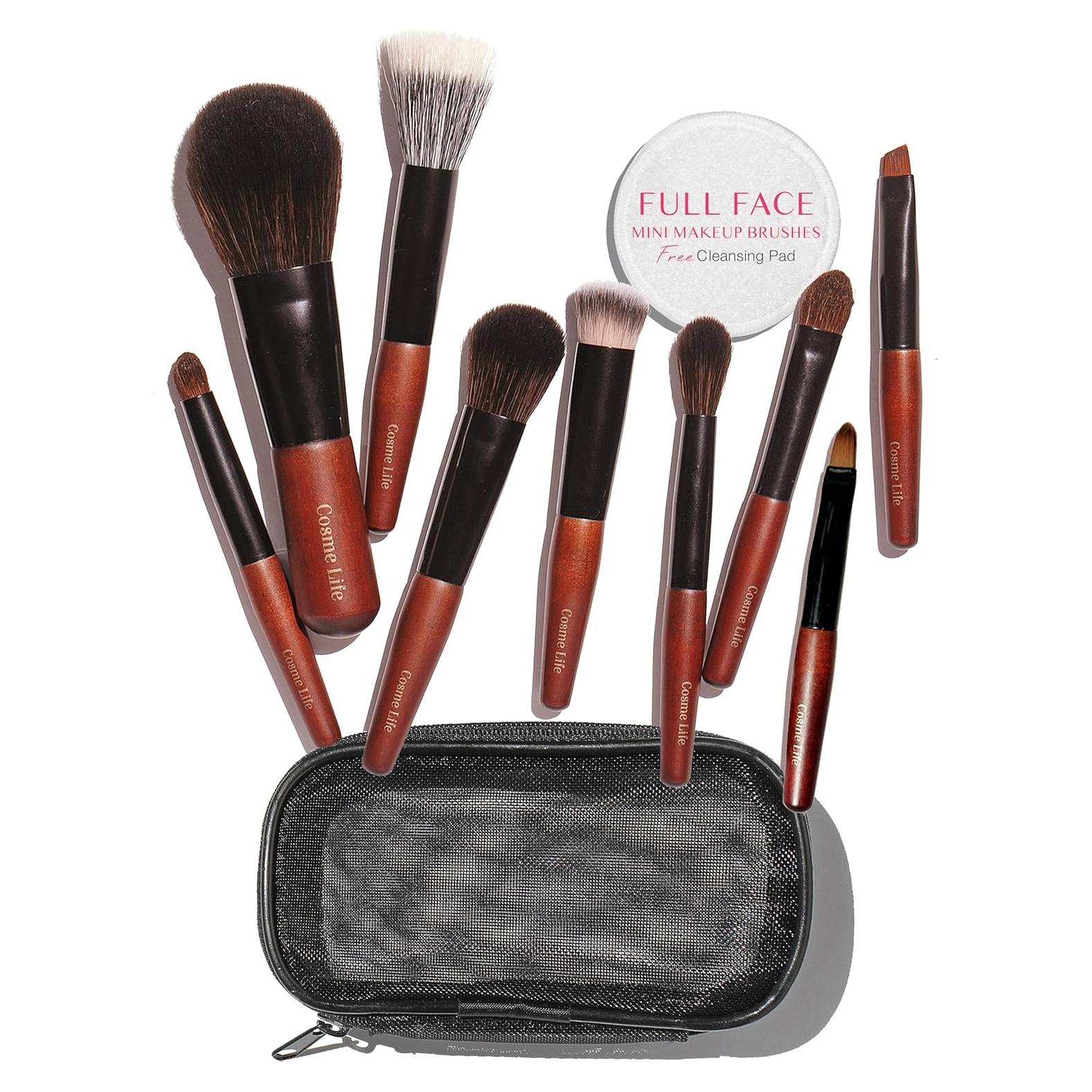 Juego de Brochas de Maquillaje Mini Cosme Life - 9 Piezas