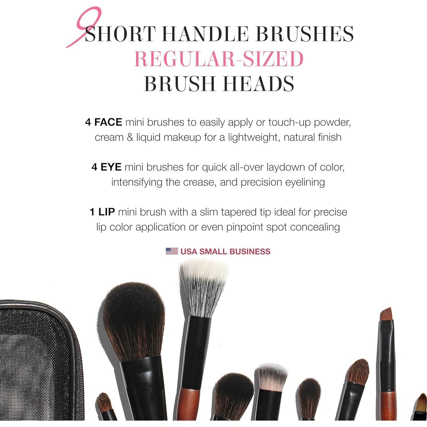 Juego de Brochas de Maquillaje Mini Cosme Life - 9 Piezas