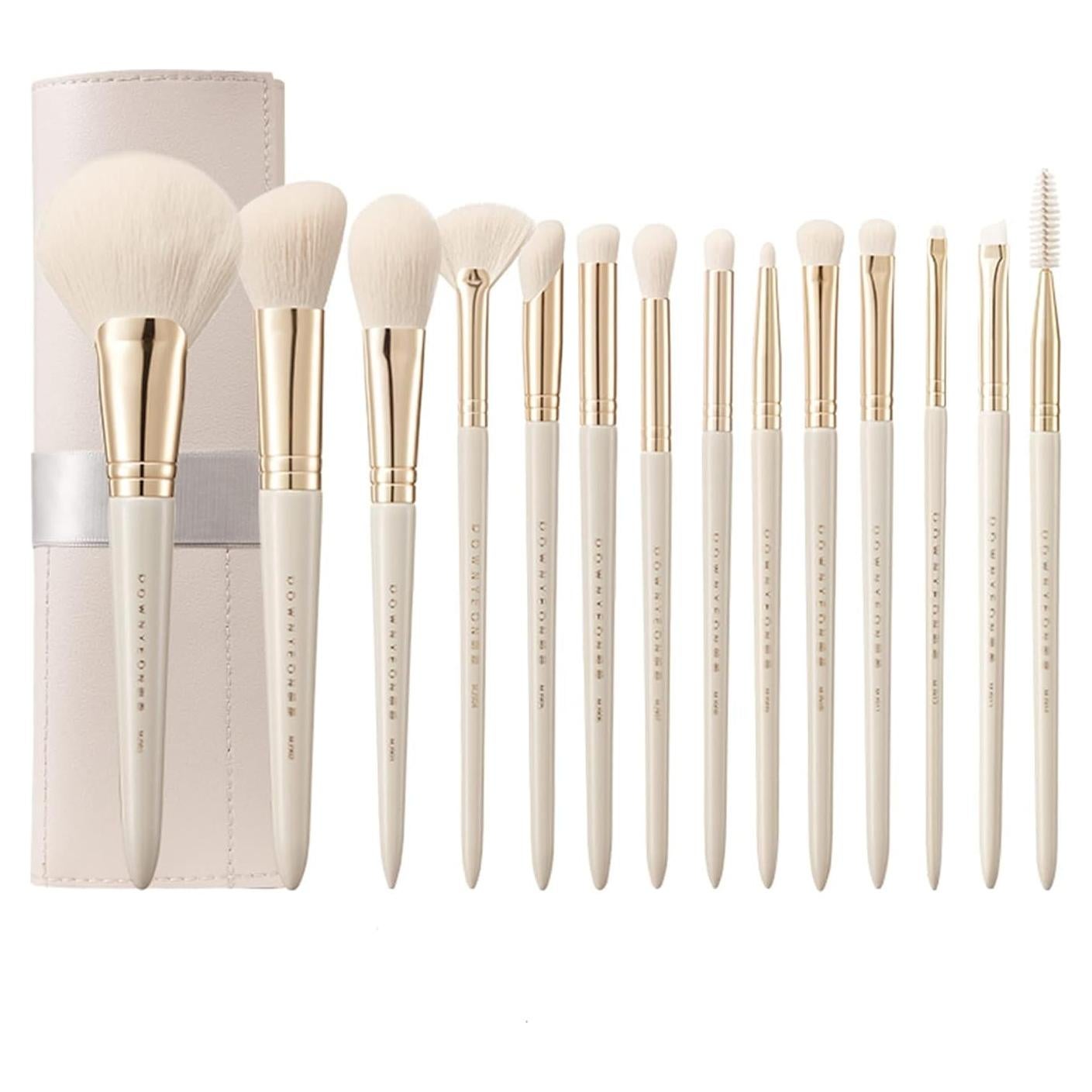 Set de 14 brochas de maquillaje profesionales Rijaho - Veganas