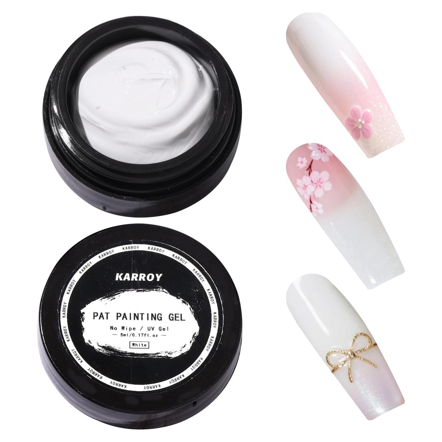 Gel de Uñas Ombre Karroy 5ml Blanco - Pintura Gradiente UV/LED