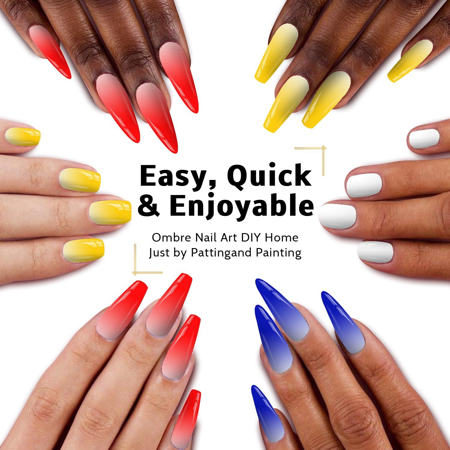 Gel de Uñas Ombre Karroy 5ml Blanco - Pintura Gradiente UV/LED