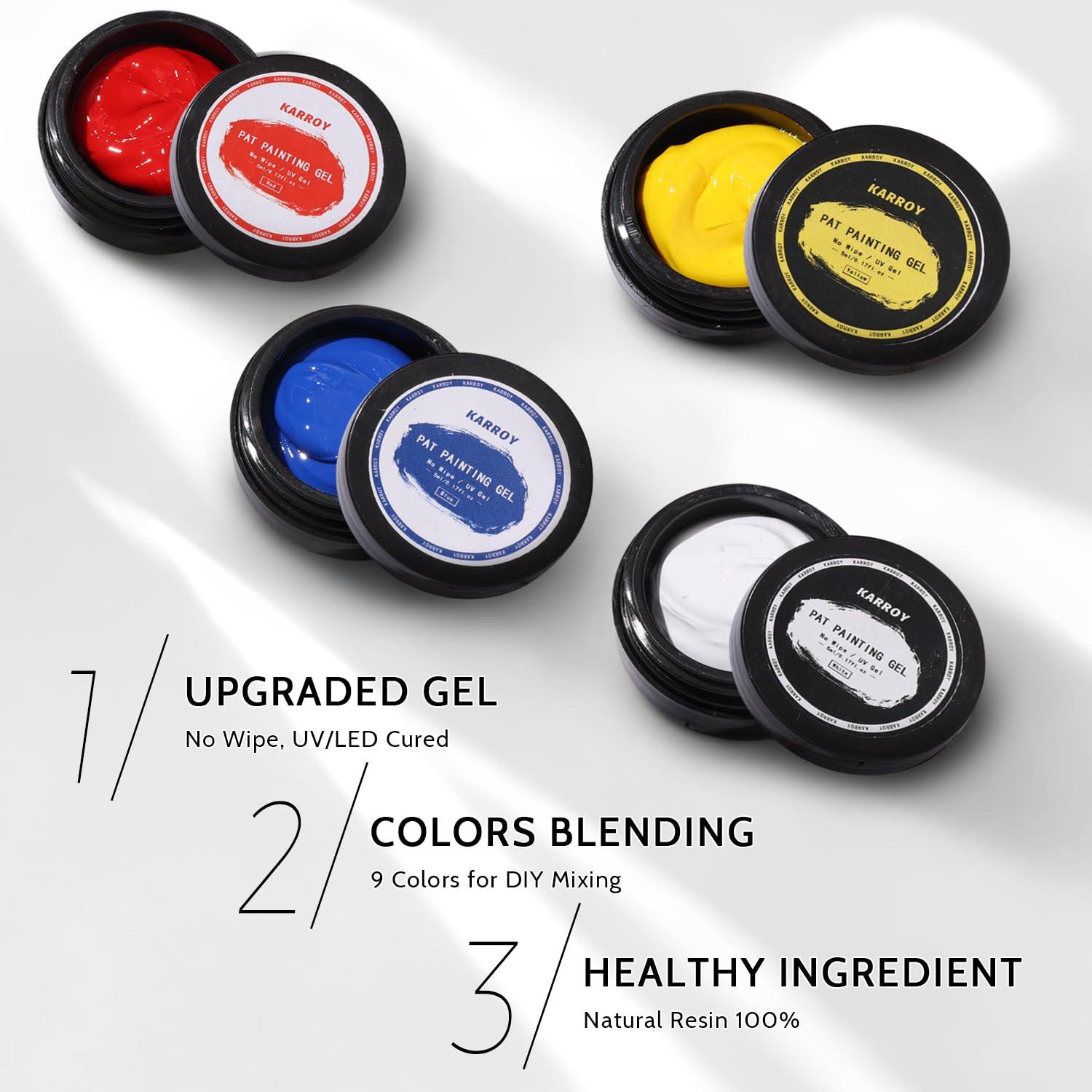 Gel de Uñas Ombre Karroy 5ml Blanco - Pintura Gradiente UV/LED