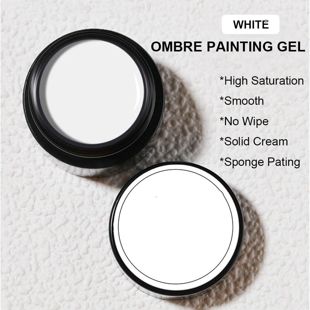 Gel de Uñas Ombre Karroy 5ml Blanco - Pintura Gradiente UV/LED