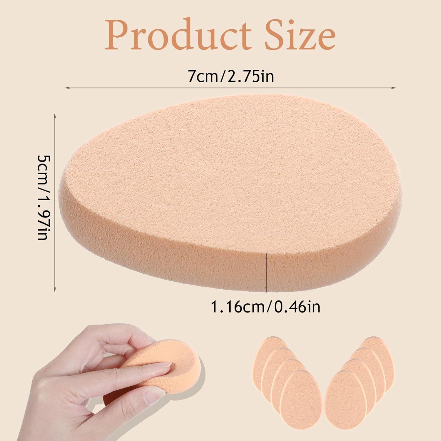 Juego de 8 Esponjas Ovaladas para Maquillaje Beige Hpmjz