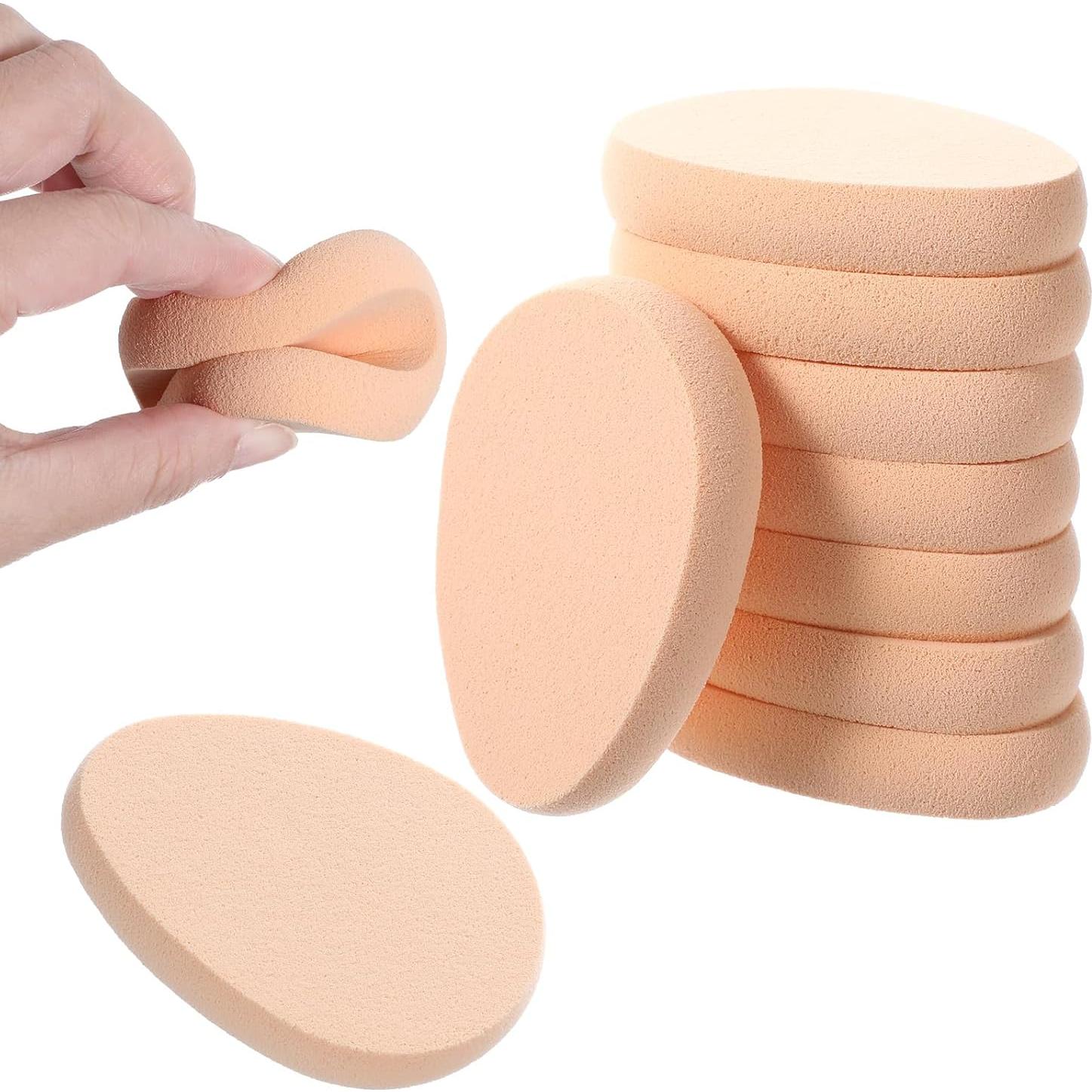 Juego de 8 Esponjas Ovaladas para Maquillaje Beige Hpmjz