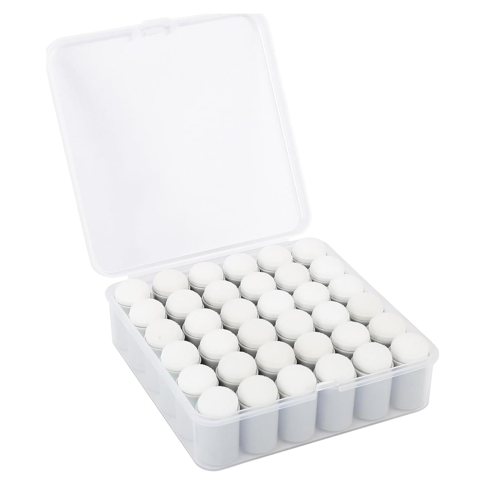 36 Aplicadores de Esponja HAUSTGO con Estuche - 32mm para Manualidades