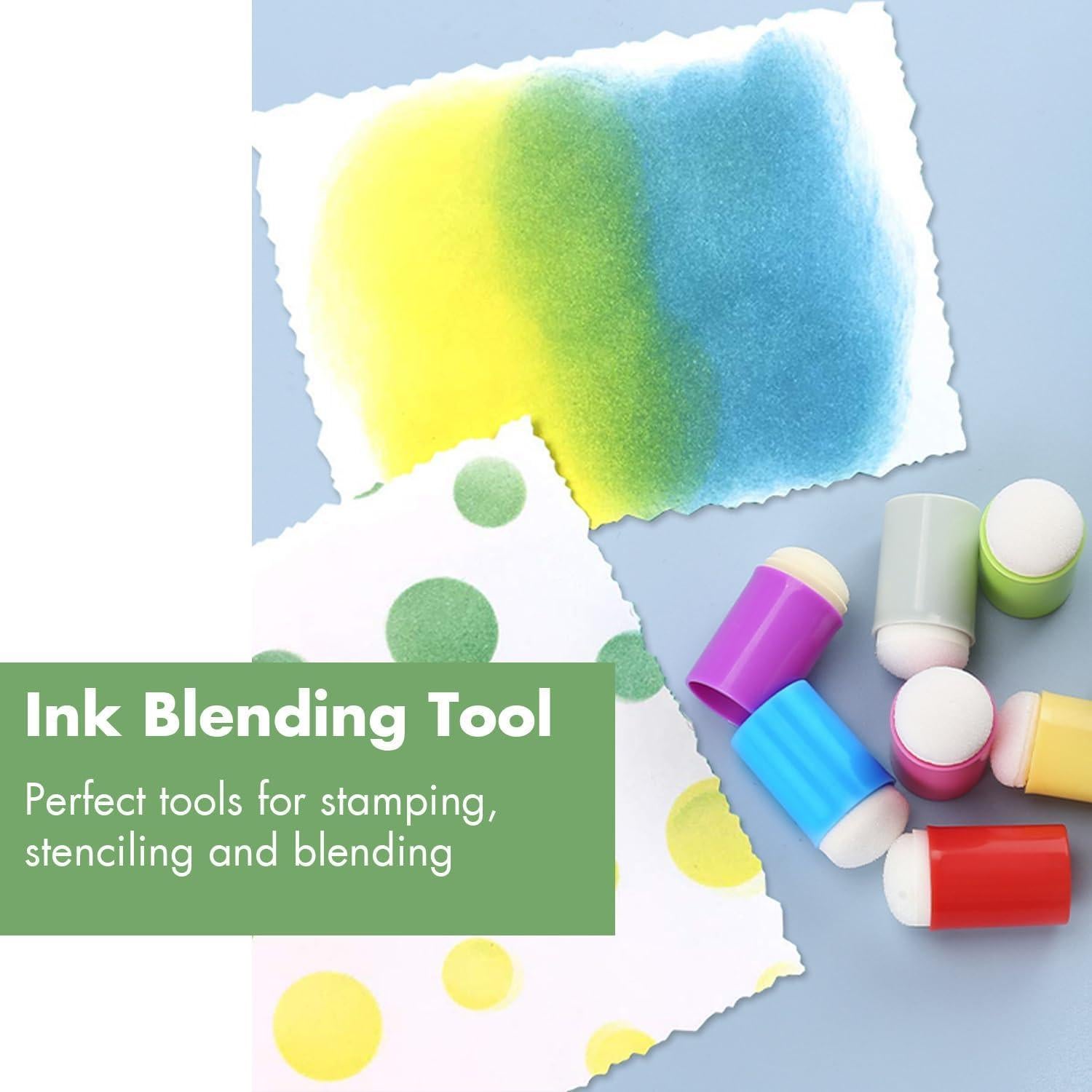 36 Aplicadores de Esponja HAUSTGO con Estuche - 32mm para Manualidades