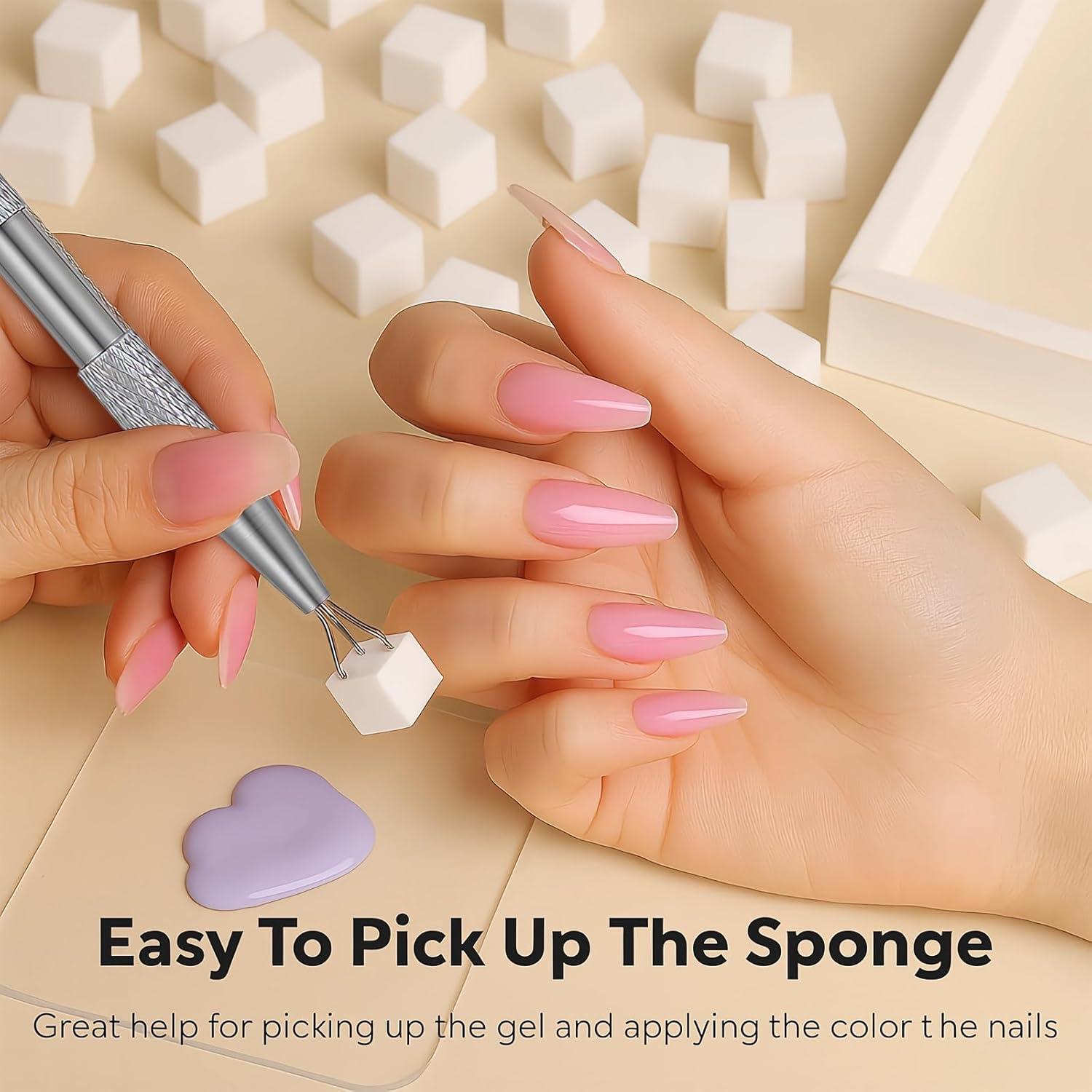 Set 150 Esponjas para Uñas HomTop + Lápiz Agarrador