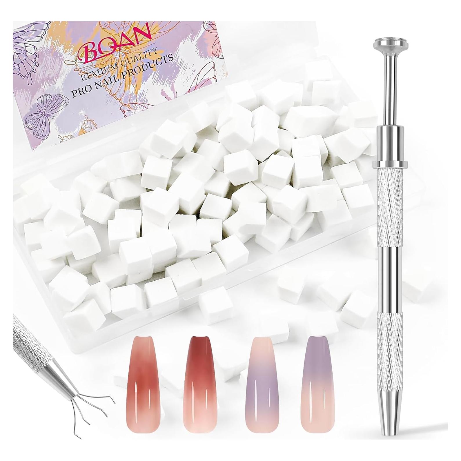Esponjas de Uñas BQAN 100pcs 0.99cm Plata para Ombre