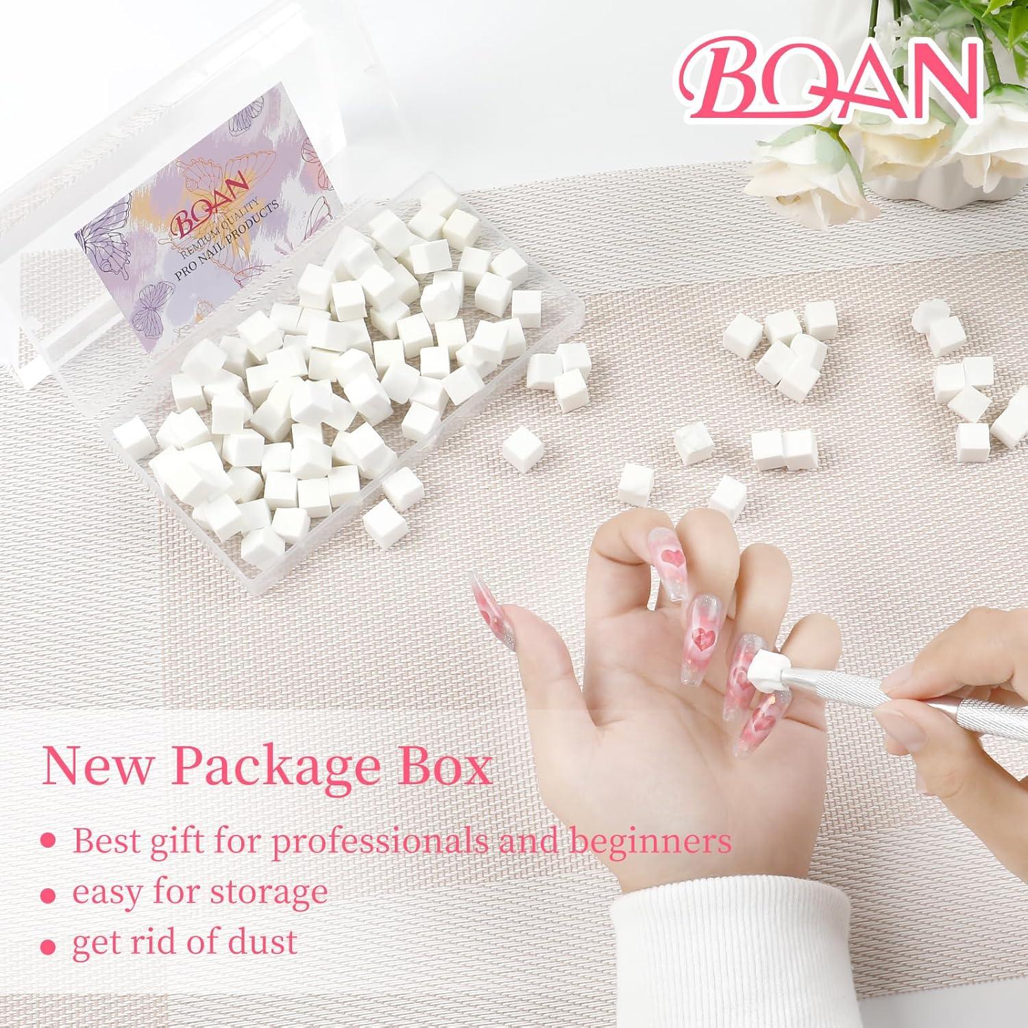 Esponjas de Uñas BQAN 100pcs 0.99cm Plata para Ombre