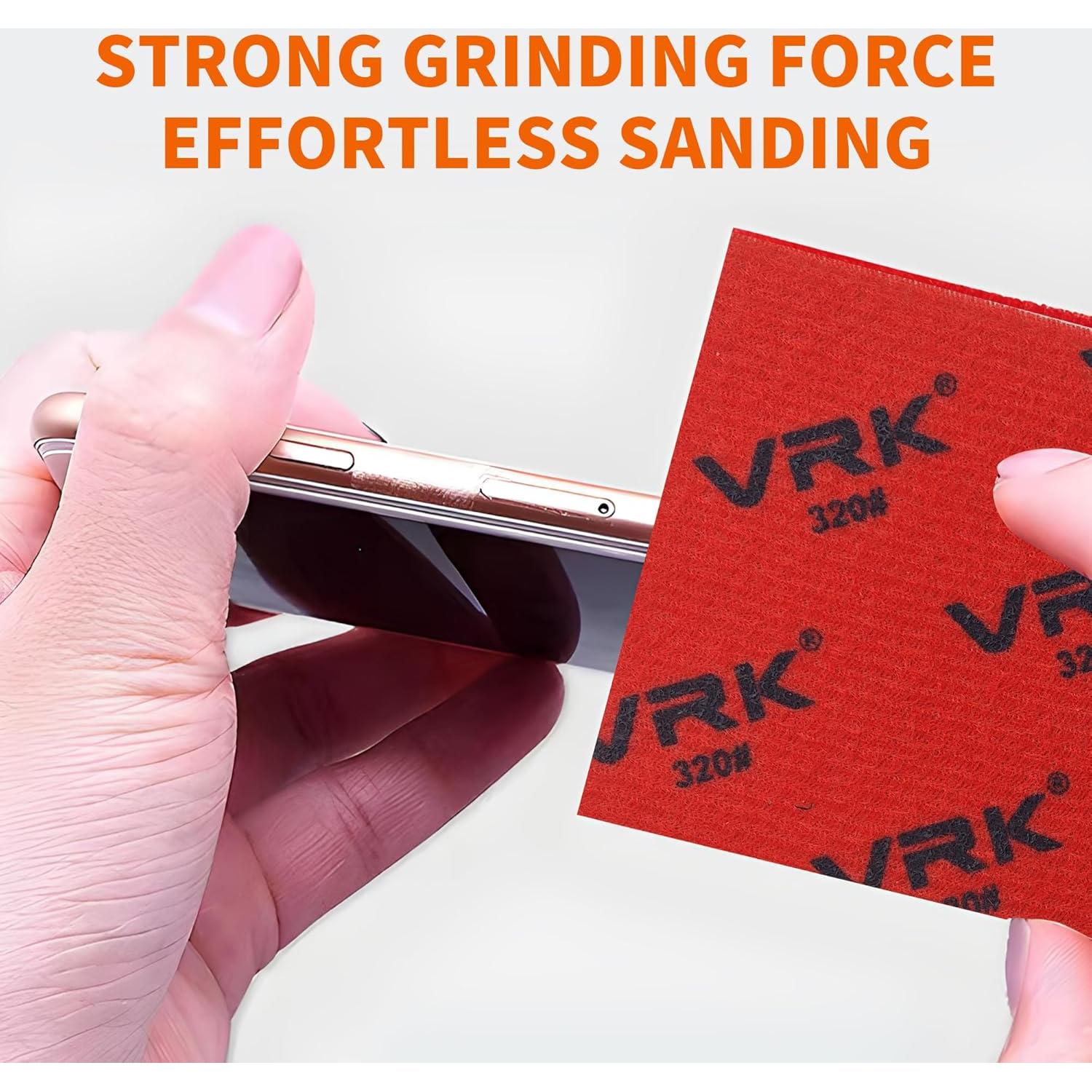 28 Esponjas de Lijado VRKET 320 Granos para Madera y Metal