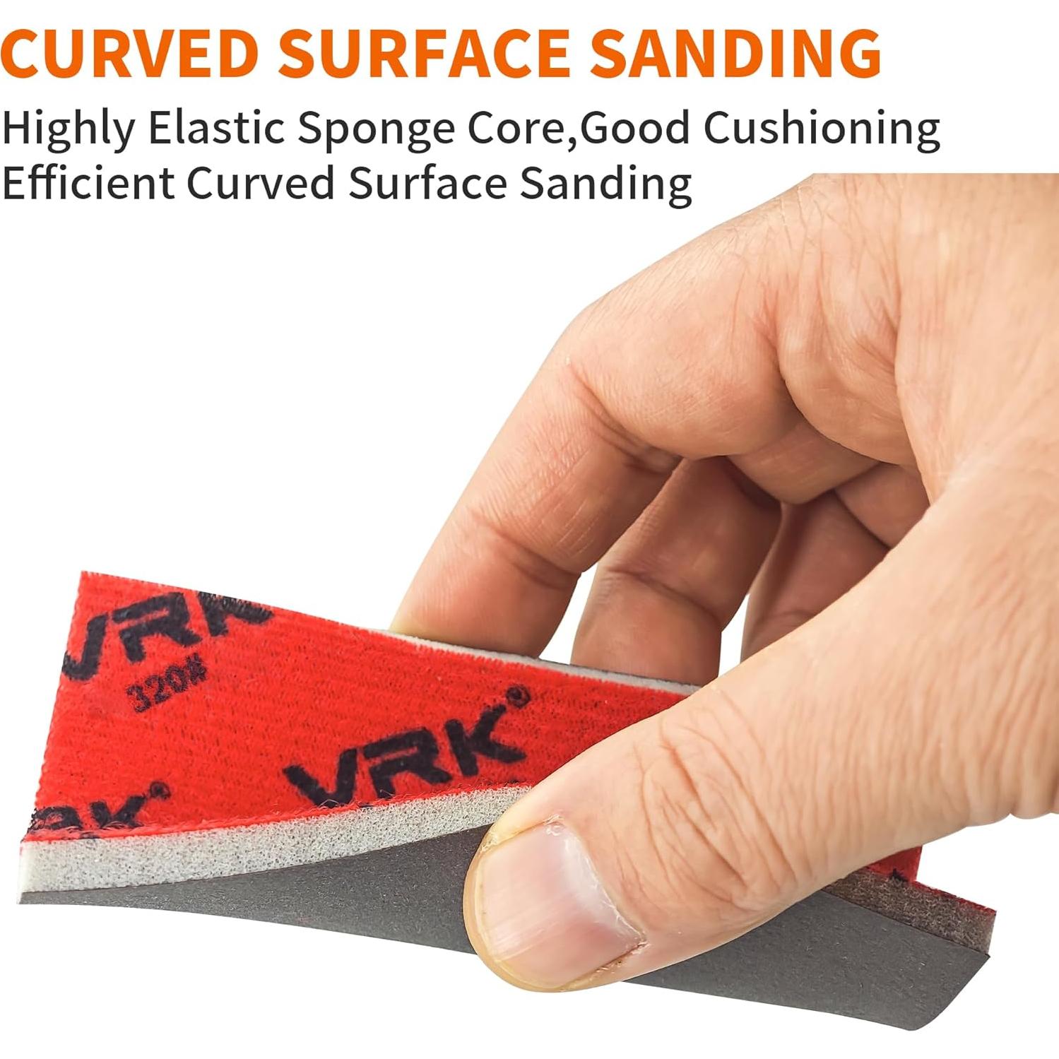 28 Esponjas de Lijado VRKET 320 Granos para Madera y Metal