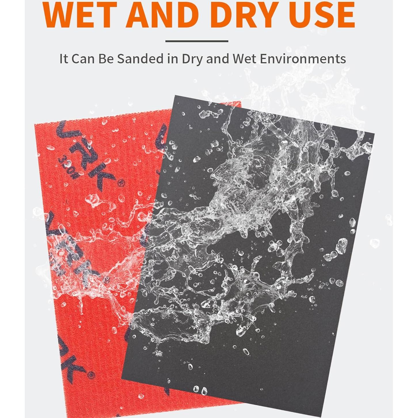 28 Esponjas de Lijado VRKET 320 Granos para Madera y Metal