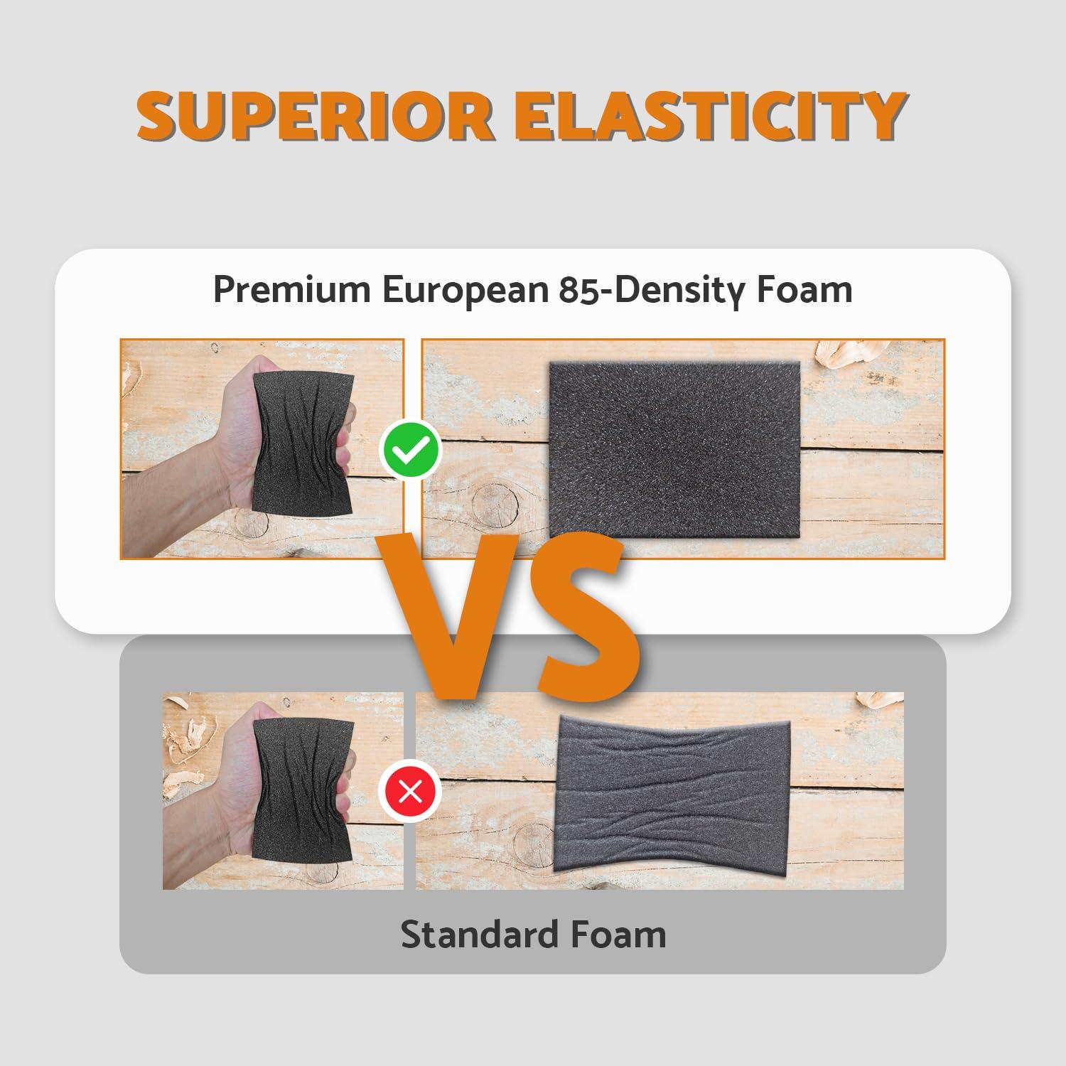 Bloque de Lijado 10 Pcs S&F STEAD & FAST Granos 60-320