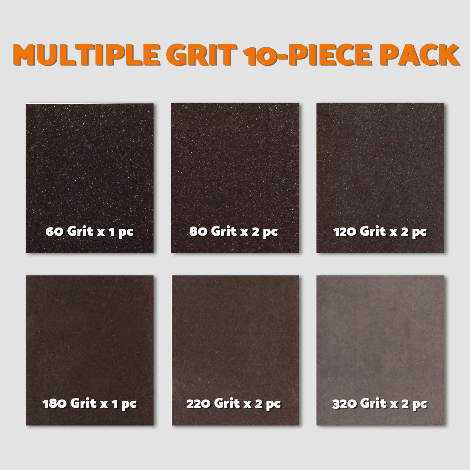 Bloque de Lijado 10 Pcs S&F STEAD & FAST Granos 60-320