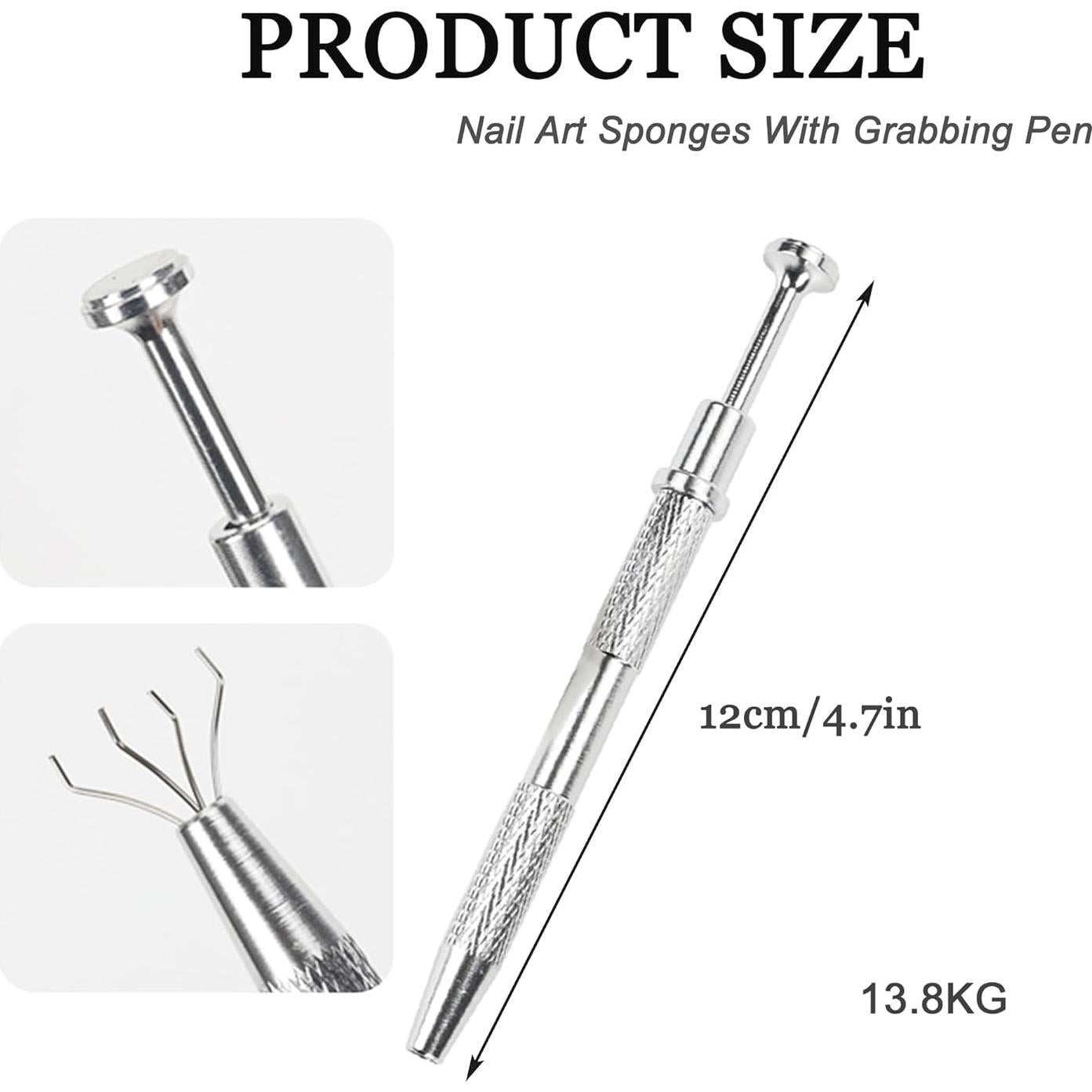 100 Esponjas para Arte de Uñas Ombre QZRUO + Bolígrafo