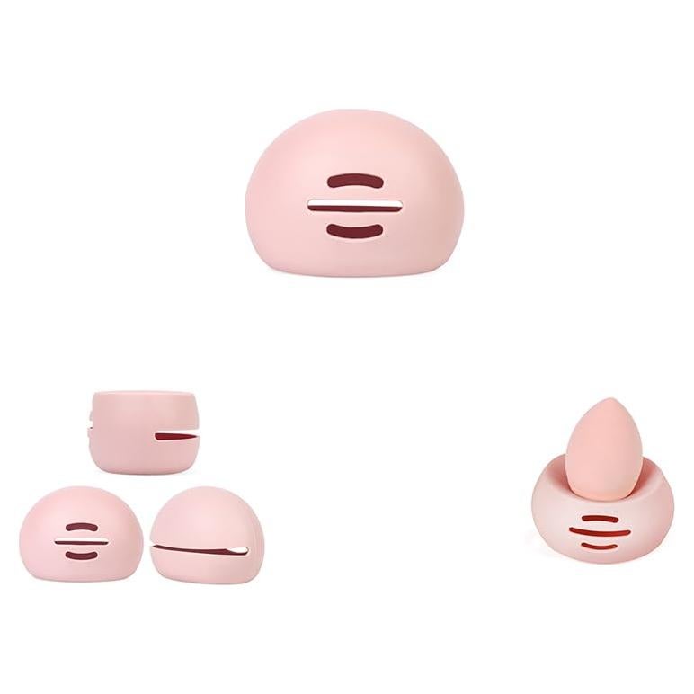 Soporte de Esponja de Maquillaje Silicona Sprigold Rosa Oscuro