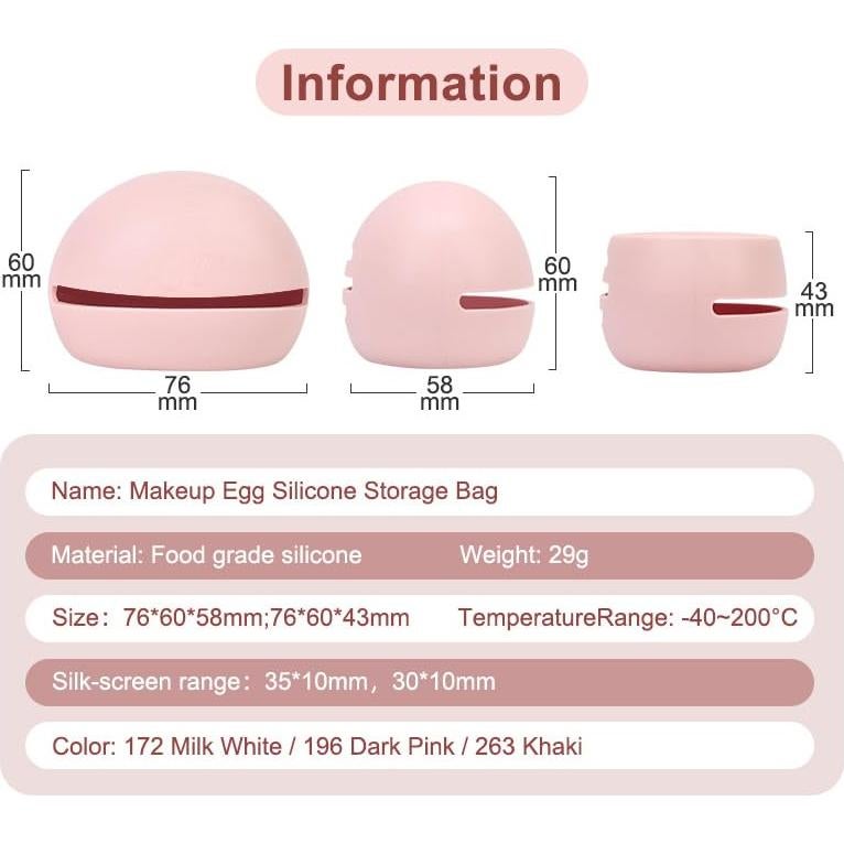 Soporte de Esponja de Maquillaje Silicona Sprigold Rosa Oscuro