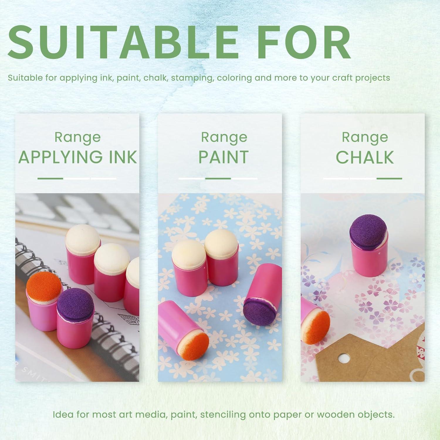 25 Aplicadores de Esponja HAUSTGO con Estuche - 32mm para Pintura