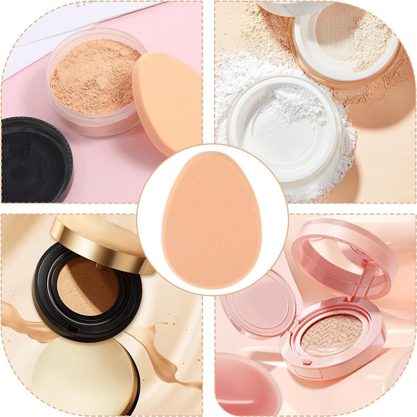 5 Esponjas Planas de Maquillaje Tweruna - Color Piel, 7x5x1.2 cm