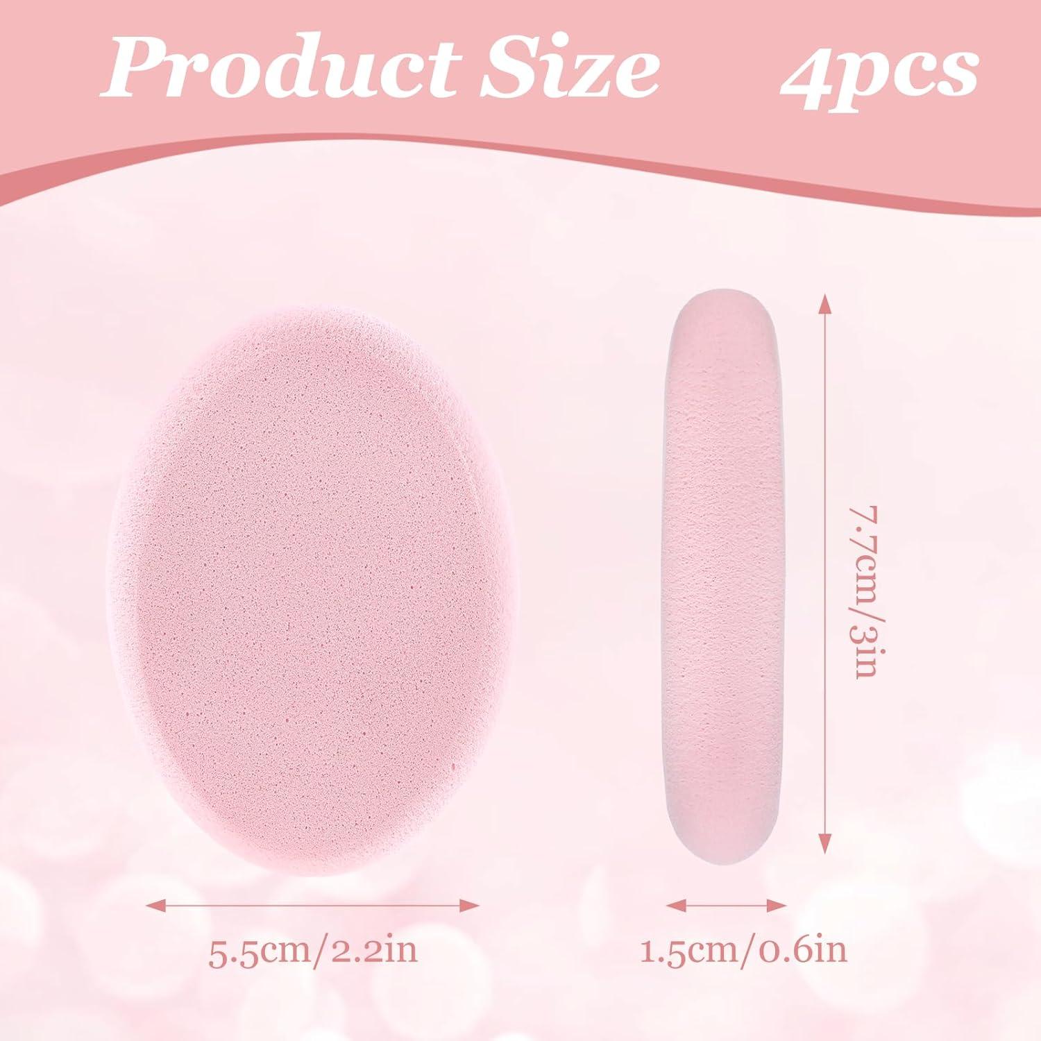 Paquete de 4 Esponjas Ovaladas MBAIYO para Maquillaje Profesional