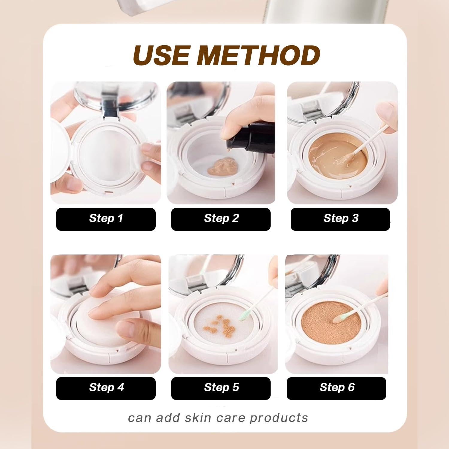 8 Esponjas de Maquillaje Quupy Redondas para Base y Polvo