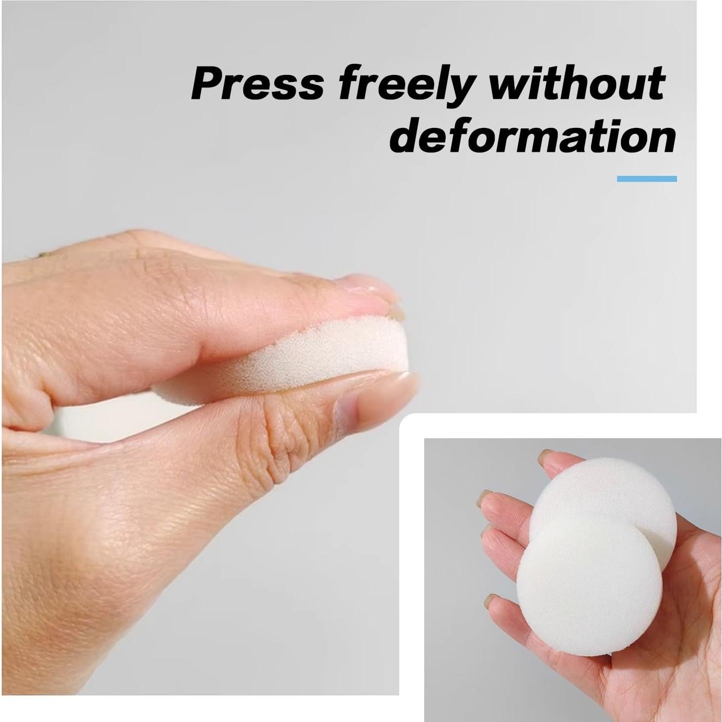 8 Esponjas de Maquillaje Quupy Redondas para Base y Polvo