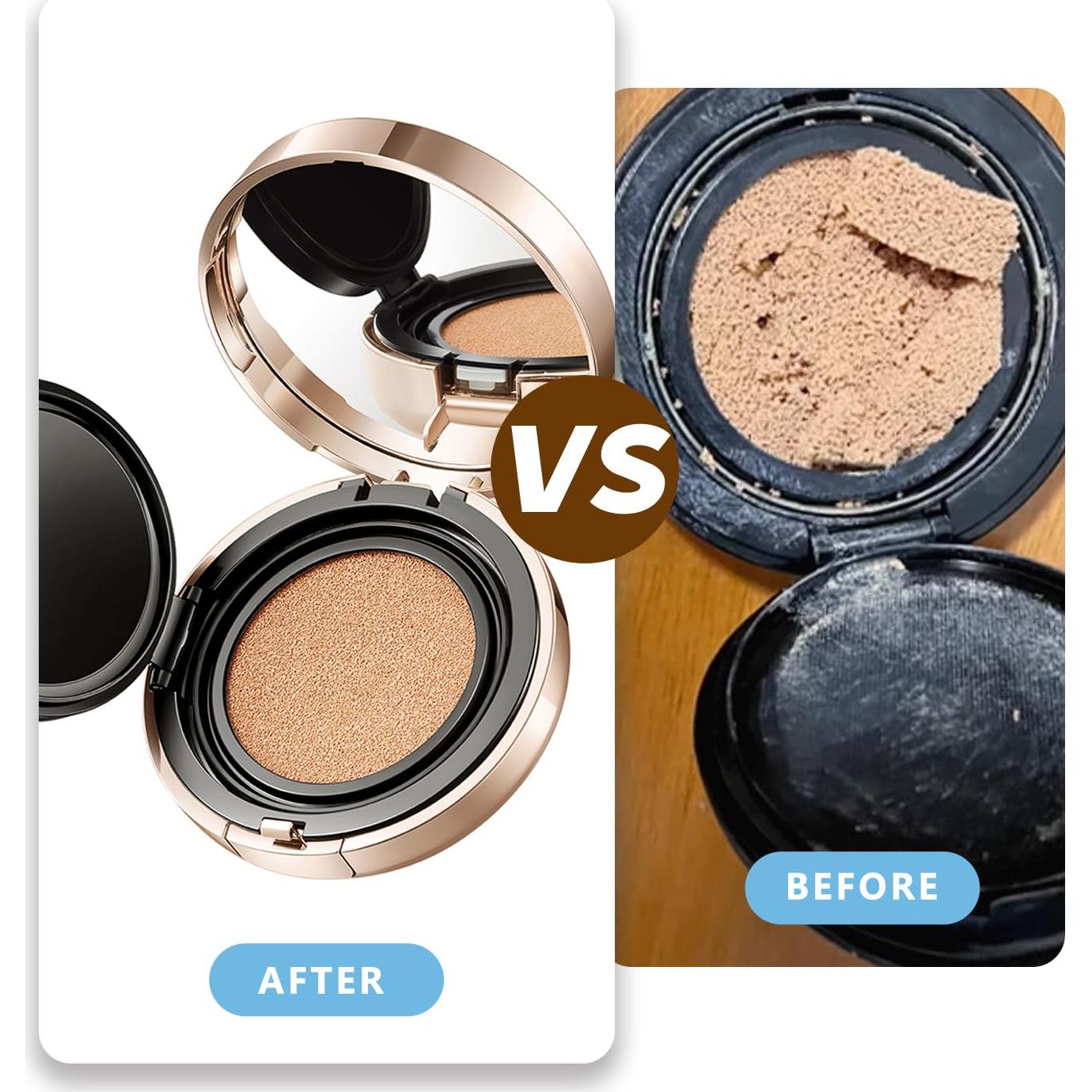 8 Esponjas de Maquillaje Quupy Redondas para Base y Polvo