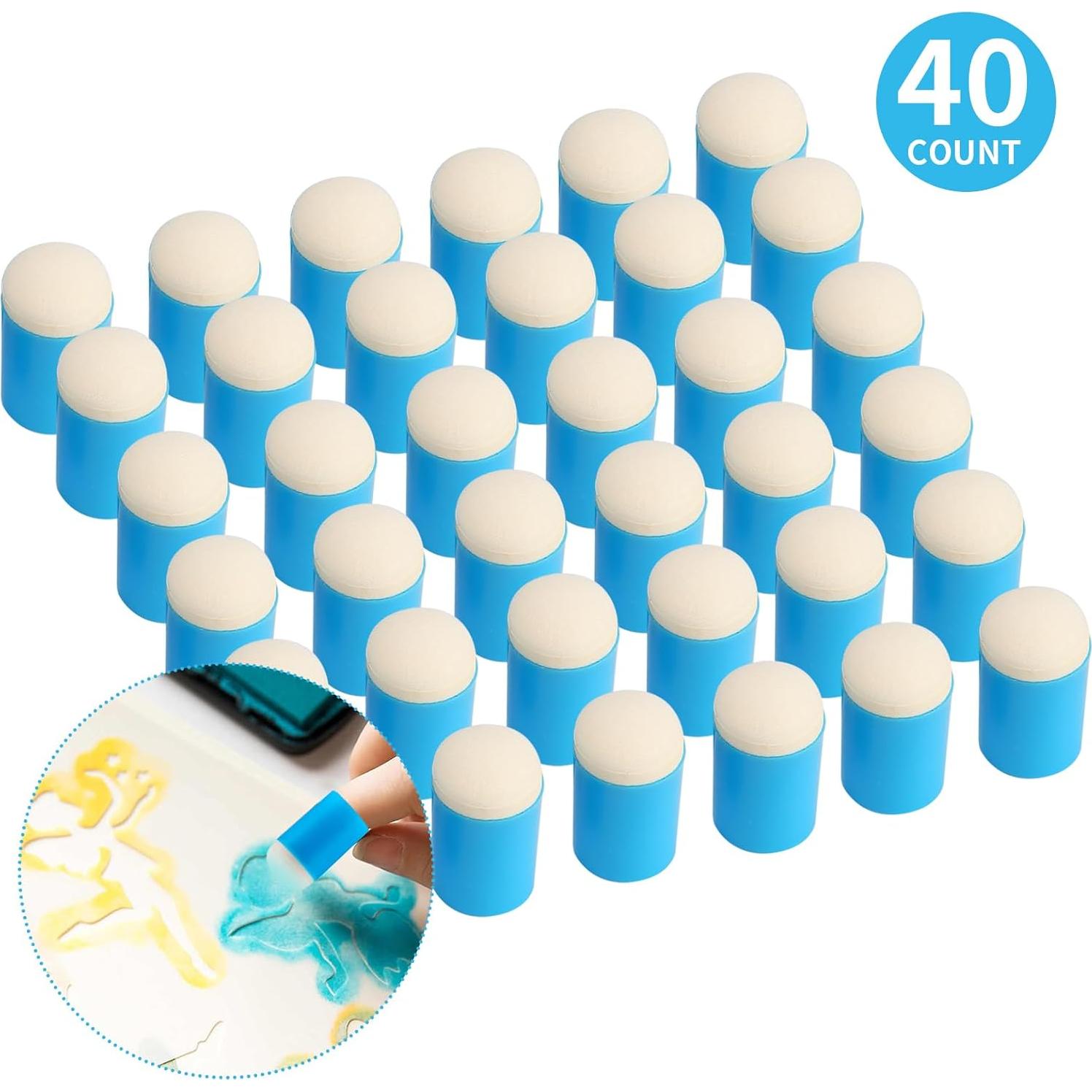 40 Aplicadores de Esponja para Dedos HAUSTGO - Estuche Incluido