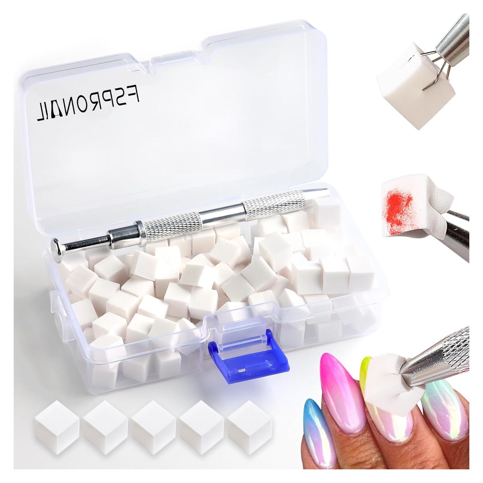 150 Esponjas Ombre para Uñas FSpronail + Bolígrafo Plata