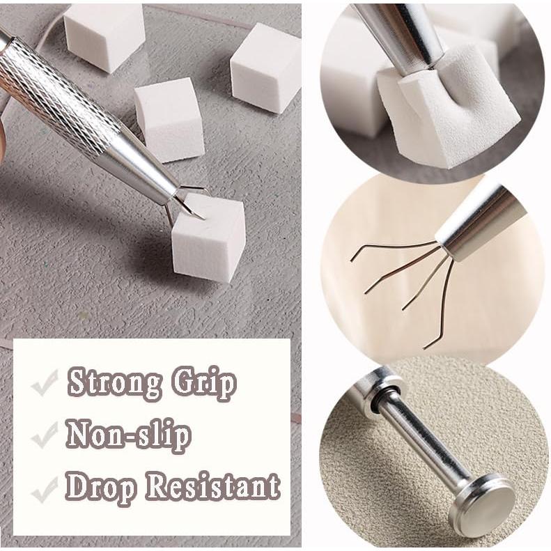 150 Esponjas Ombre para Uñas FSpronail + Bolígrafo Plata