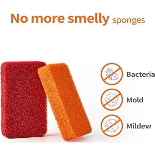 Esponjas de Silicona Liflicon 4 Paquete - Alta Resistencia y Sin Rayones