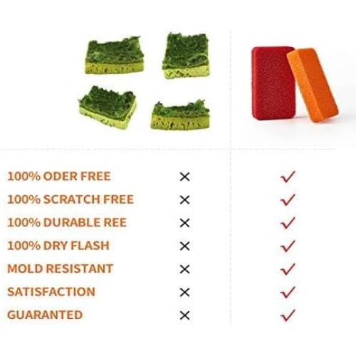 Esponjas de Silicona Liflicon 4 Paquete - Alta Resistencia y Sin Rayones