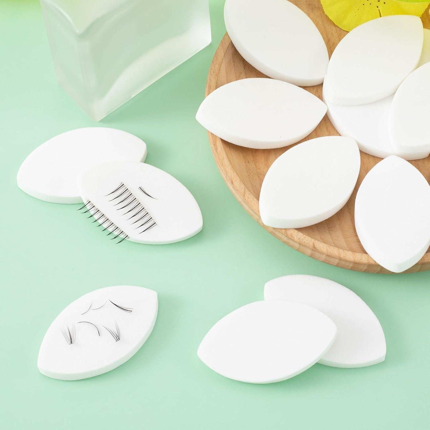 10 Esponjas de Pestañas para Práctica Isslly - Blanca