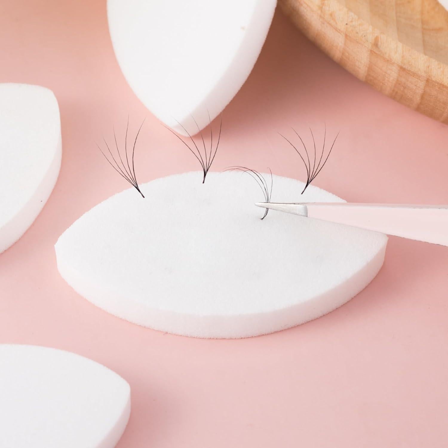 10 Esponjas de Pestañas para Práctica Isslly - Blanca